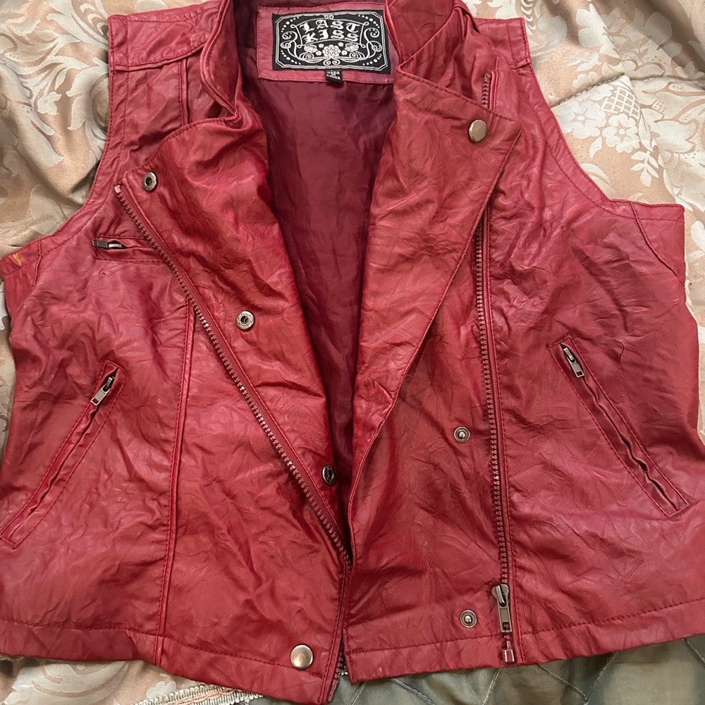 Red Leather Vest